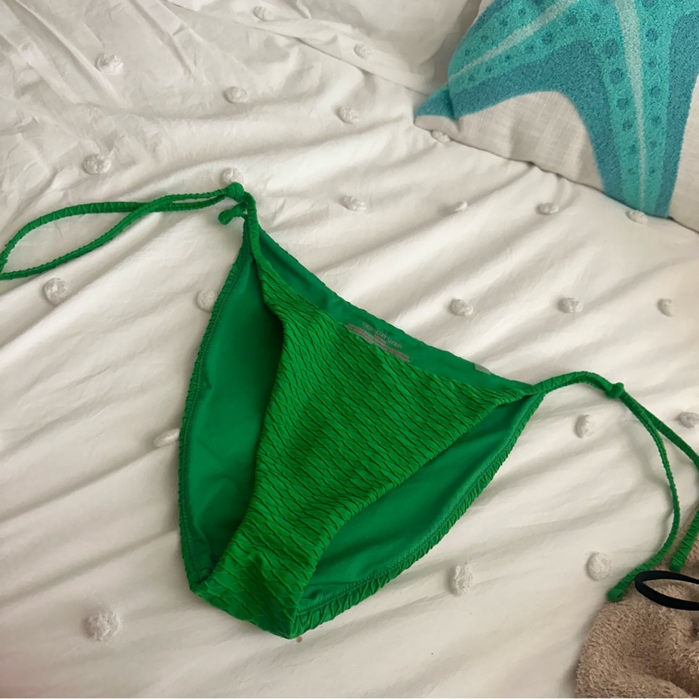Victoria's Secret Green Side Tie Cheeky Bikini Bottoms